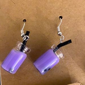 Boba purple ear ring👾